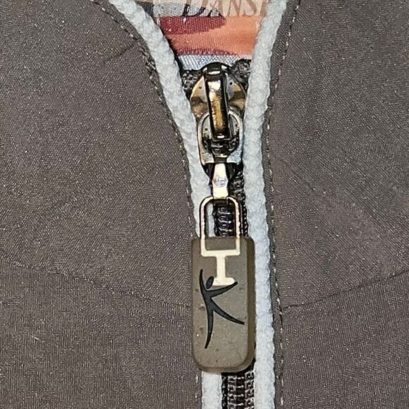 Danskin 2-Way Zippered Taupe/Gray Lightweight Jacket Women’s M Active Outerwear - Picture 6 of 9